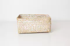 Imagen de SET x3 CANASTOS "ZALAY" RECTANGULARES DE MIMBRE