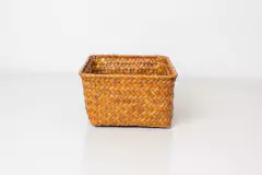 SET x3 CANASTOS "ZALAY" RECTANGULARES DE MIMBRE - comprar online