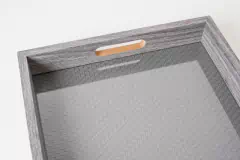 BANDEJA DE MADERA "SILANA" CON ASAS "S" BASE DECO - tienda online