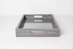 BANDEJA DE MADERA "SILANA" CON ASAS "M" BASE DECO - tienda online