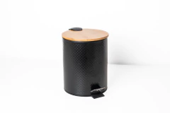 Imagen de CESTO "NORDICO POINTS" RESIDUOS CON TAPA DE BAMBOO Y PEDAL 5 L