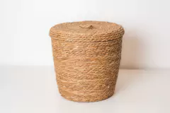 CANASTO SEAGRASS "INDIANA" REDONDO "M" ALTO CON TAPA - tienda online