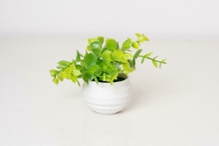 PLANTA ARTIFICIAL "JANET" MINI CON MACETA BLANCA - comprar online