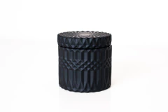 CARAMELERA RUSTICA CILINDRICA NEGRA “L” CON TAPA NEGRA en internet