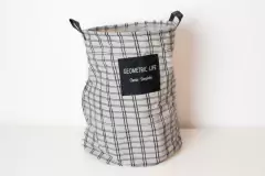 CESTO DE ROPA "GEOMETRIC" DE TELA CON MANIJAS/ ROPA/ JUGUETES - comprar online