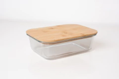 CONTENEDOR DE VIDRIO "VALSEN" HERMETICO CON TAPA DE BAMBOO "L" 1040ml en internet