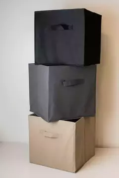 CUBO "FIKA" DE TELA PLEGABLE #2