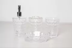 VASO PORTA CEPILLOS DE ACRILICO "ROMBOS" PARA BAÑO en internet