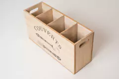 ORGANIZADOR DE CUBIERTOS Y UTENSILLOS "COUVERTS" DE MADERA CON 4 DIVISIONES - comprar online