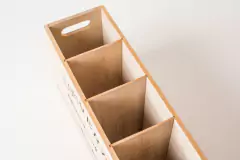 ORGANIZADOR DE CUBIERTOS Y UTENSILLOS "COUVERTS" DE MADERA CON 4 DIVISIONES - Marian - Todo Organizado