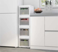 COMBO x4 CAJAS "KENYA" BLANCAS CON ABERTURA FRONTAL TRANSPARENTE "XL"