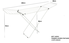 TENDER DE ACERO "TEFY" PLEGABLE CON ALAS - tienda online