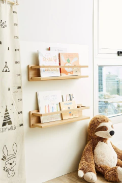 Imagen de COMBO x2 REPISAS "LUNA" KIDS DE MADERA