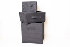 COMBO x3 CANASTOS "FIKA" DE TELA PARA PLACARD - comprar online