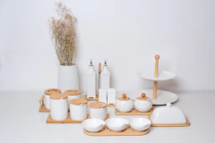 BANDEJA DOBLE POSA TORTAS "GRECIA" DE CERAMICA - comprar online