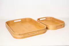 BANDEJA "VALLARTA" DE BAMBOO CON ASAS "L" en internet
