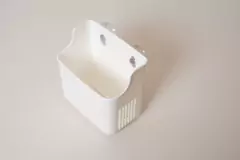 PORTA ESPONJAS "FANNY" ANCHO BLANCO CON SOPAPAS