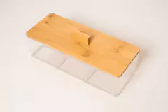 CAJA DE ACRILICO “ISABELLA BEAUTY” CON 3 DIVISIONES Y TAPA - comprar online