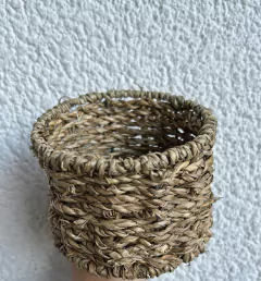 ORGANIZADOR "SEAGRASS" MINI REDONDO NATURAL