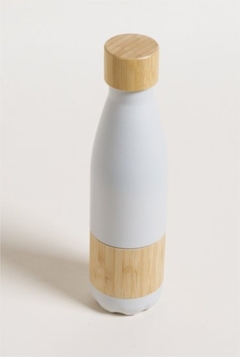 BOTELLA DE ACERO TERMICA "AMSTERDAM" CON BAMBOO 500ML - comprar online