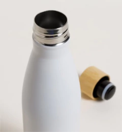 BOTELLA DE ACERO TERMICA "AMSTERDAM" CON BAMBOO 500ML