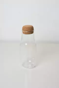 BOTELLA DE VIDRIO "JAMAICA" "S" CON TAPON DE CORCHO 300ml - comprar online