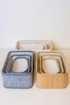 SET x3 CANASTOS "MALAGA" DE BAMBOO en internet