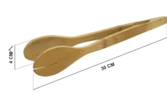 PINZA DE MADERA "VALSEN" DE BAMBOO DOBLE CON PUNTA REDONDEADA 30cm