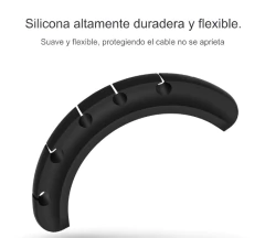 Imagen de ORGANIZADOR DE CABLES CON 7 DIVISIONES Y ADHESIVO