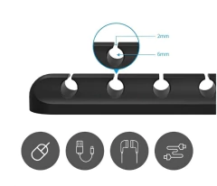 ORGANIZADOR DE CABLES CON 7 DIVISIONES Y ADHESIVO - comprar online