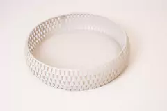 BANDEJA METALICA "SAMY" BLANCA DECO "L" - comprar online