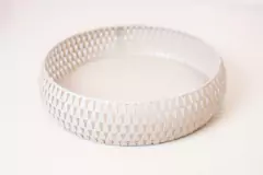 BANDEJA METALICA "SAMY" BLANCA DECO "S" - comprar online