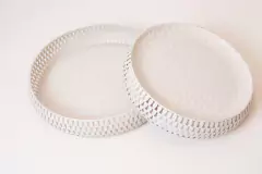 BANDEJA METALICA "SAMY" BLANCA DECO "L"