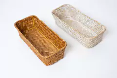 ORGANIZADOR RECTANGULAR "ZALAY" DE MIMBRE "S" SIN DIVISIONES - tienda online