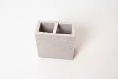 PORTA CEPILLOS "ZENA" DOBLE DE POLIRESINA PARA BAÑO