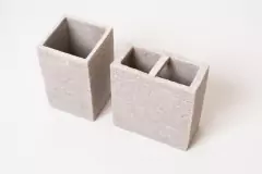 PORTA CEPILLOS "ZENA" DOBLE DE POLIRESINA PARA BAÑO - tienda online