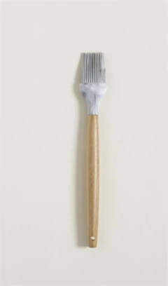 PINCEL DE SILICONA "IRUYA" SIMIL MARMOL CON MANGO DE MADERA 27 CM - Marian - Todo Organizado
