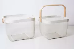 Imagen de CANASTO "ZABELLE" CON MANIJA DE BAMBOO "S"