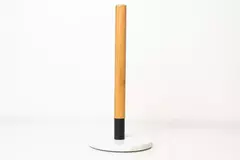 PORTA ROLLO BAMBOO "CERVI" CON BASE NEGRA PREMIUM - comprar online