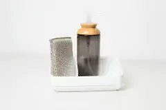ORGANIZADOR PARA BACHA "FAMA" PORTA ESPONJA Y DETERGENTE - Marian - Todo Organizado
