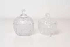 BOMBONERA / CARAMELERA DE VIDRIO CON TAPA