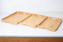 Imagen de BANDEJA DE BAMBOO "ARENZANO “ CON ASAS FLAT "S"