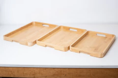 BANDEJA DE BAMBOO "ARENZANO" CON ASAS FLAT "L" - comprar online