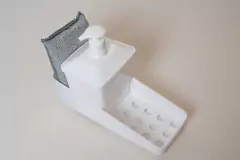 DISPENSER "HYLIUM 1" BLANCO CON PORTA ESPONJA - comprar online