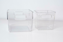 ORGANIZADOR DE ACRILICO "CLEAR SUN SQUARE" "L" CON ASAS #3 - comprar online