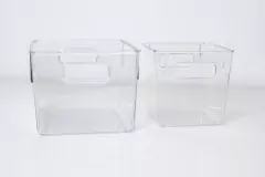 ORGANIZADOR DE ACRILICO "CLEAR SUN SQUARE" "L" CON ASAS #3 - comprar online