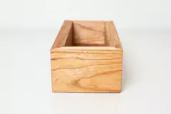 CAJA RECTANGULAR "SPONTINI" DE MADERA ANGOSTA - Marian Todo Organizado