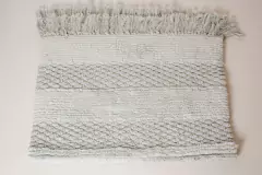 ALFOMBRA DE ALGODON "SHANGAI" CON FRANJAS Y PELOS CON FLECOS "S" 55x85cm - tienda online