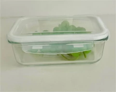 CONTENTEDOR HERMETICO "CUCINA" DE VIDRIO "S" CON TAPA BORDE BLANCO en internet