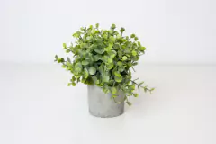 PLANTA ARTIFICIAL "RAQUEL" CON MACETA GRIS DE CEMENTO - comprar online